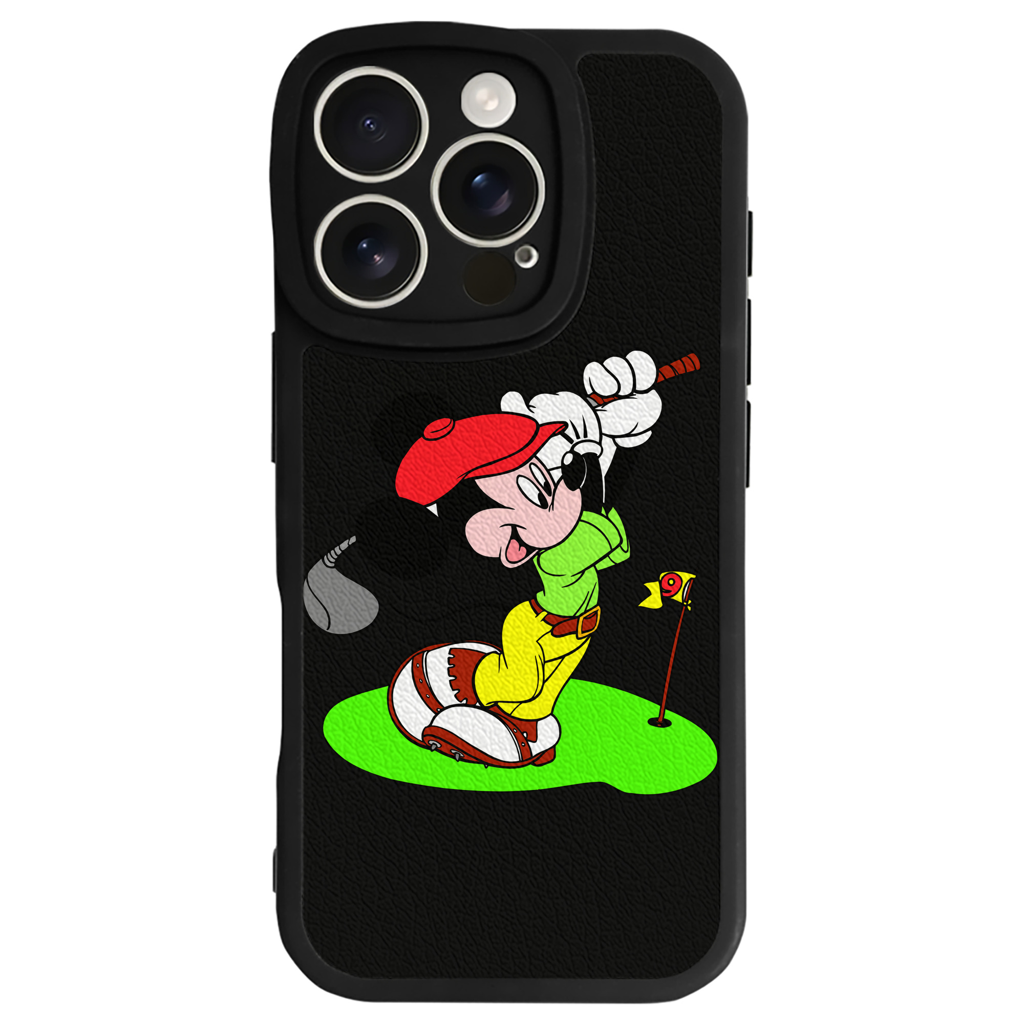 （画像用） ミッキーマウス Mickey Mouse 【iPhone 16シリーズ対応】シリコンスマホケース（レザー調） 材質：シリコン
